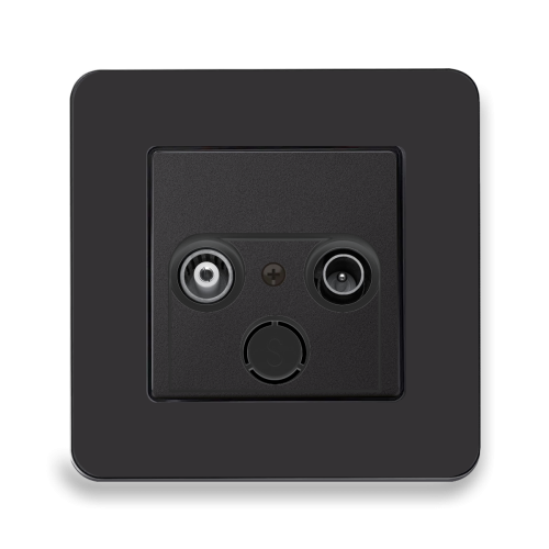 Телевізійна розетка прохідна Berker Q.7 антрацит