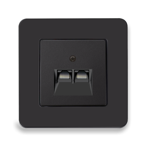 Комп'ютерна розетка 2-а Berker Q.7 антрацит