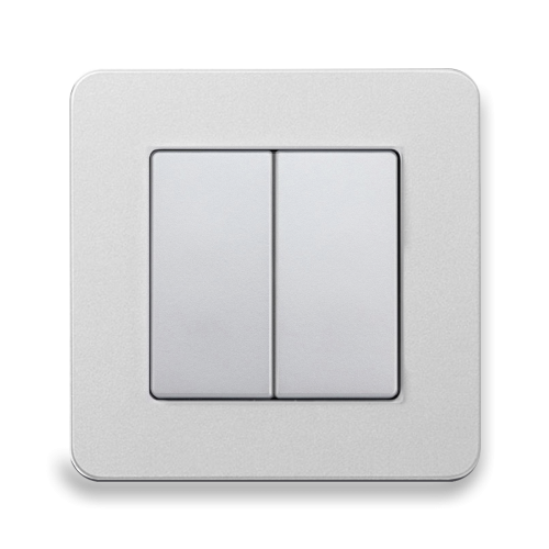 Вимикач 2-кл Berker Q.7 алюміній