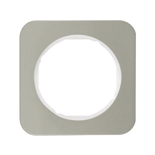 Рамка горизонтальна 1-м Berker R.1 нержавіюча сталь / полярна білизна