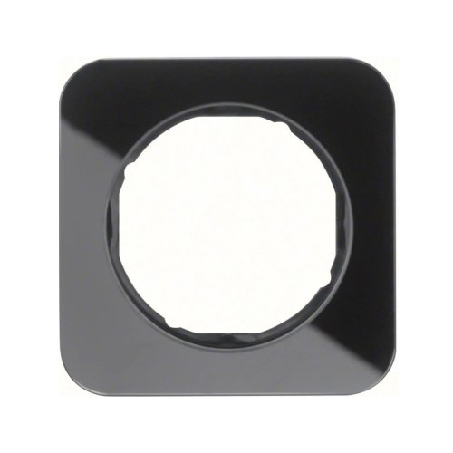 Рамка горизонтальна 1-м Berker R.1 стекло / чёрный