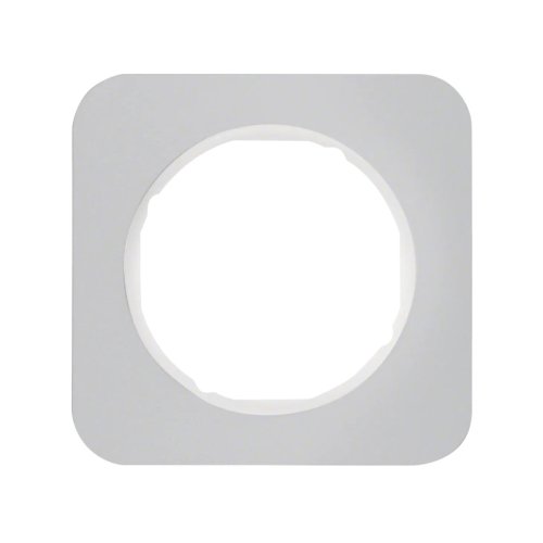 Рамка горизонтальна 1-м Berker R.1 алюміній метал / полярна білизна