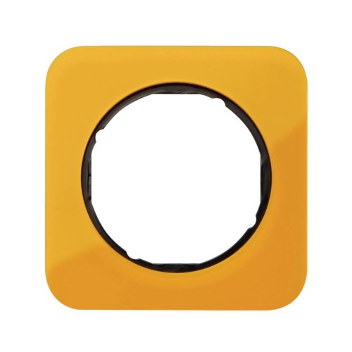 Рамка горизонтальна 1-м Berker R.1 акрил помаранчевий / чорний