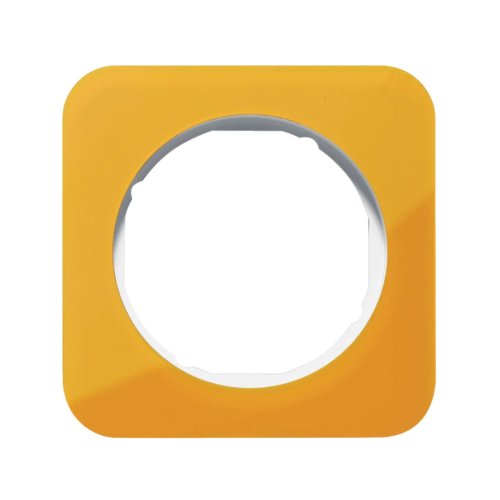 Рамка горизонтальна 1-м Berker R.1 акрил помаранчевий / полярна білизна