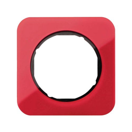 Рамка горизонтальна 1-м Berker R.1 акрил червоний / чорний