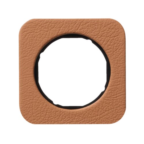 Рамка горизонтальна 1-м Berker R.1 коричнева шкіра / чорний