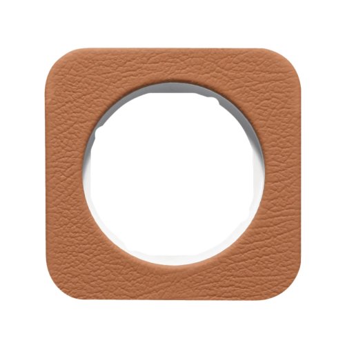 Рамка горизонтальна 1-м Berker R.1 коричнева шкіра / полярна білизна