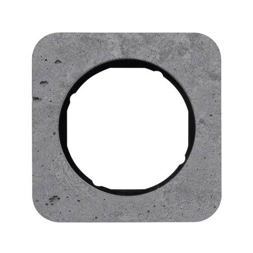 Рамка горизонтальна 1-м Berker R.1 сірий бетон / чорний