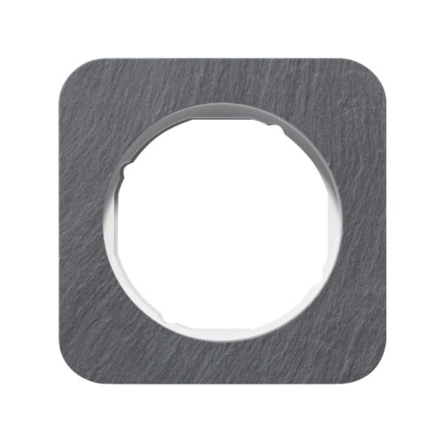 Рамка горизонтальна 1-м Berker R.1 сланець антрацит / полярна білизна