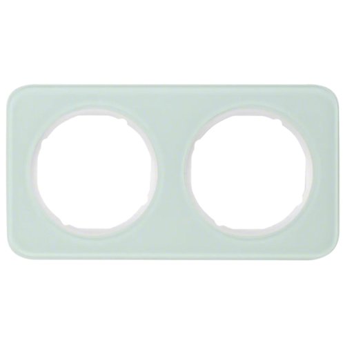 Рамка горизонтальна 2-м Berker R.1 стекло / полярная белизна