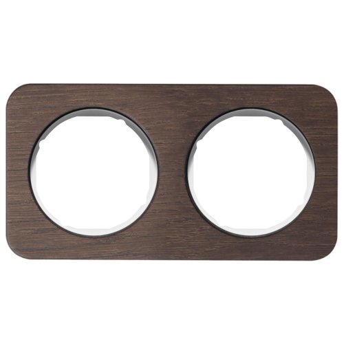 Рамка горизонтальна 2-м Berker R.1 дерево дуб / полярна білизна