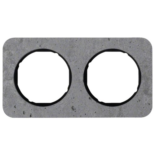 Рамка горизонтальна 2-м Berker R.1 сірий бетон / чорний