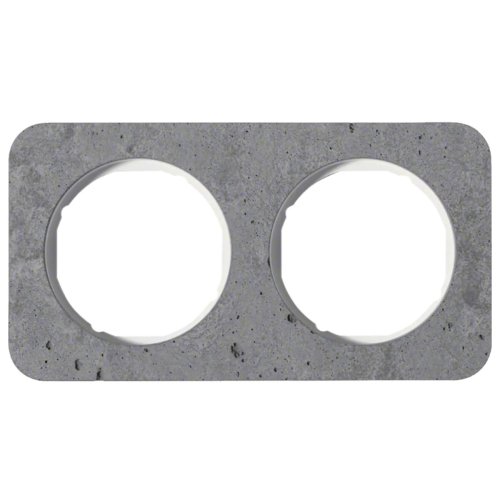 Рамка горизонтальна 2-м Berker R.1 сірий бетон / полярна білизна