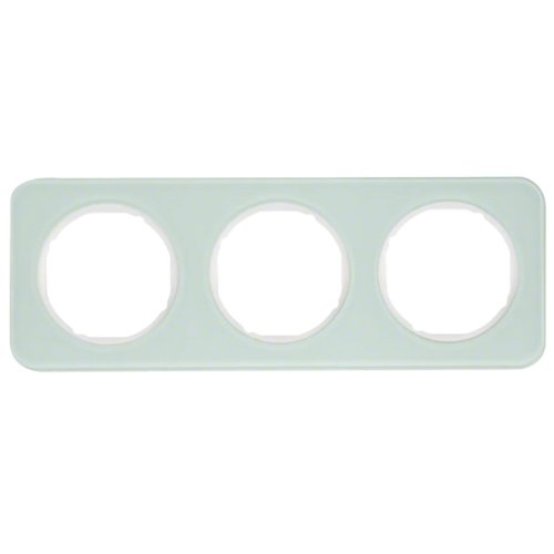 Рамка горизонтальна 3-м Berker R.1 стекло / полярная белизна