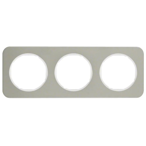 Рамка горизонтальна 3-м Berker R.1 нержавіюча сталь / полярна білизна