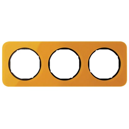 Рамка горизонтальна 3-м Berker R.1 акрил помаранчевий / чорний