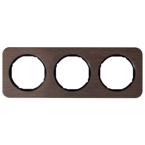 Рамка горизонтальна 3-м Berker R.1 дерево дуб / чорний