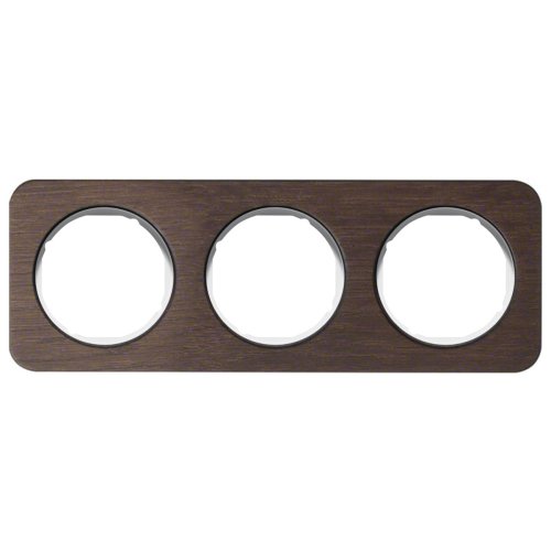 Рамка горизонтальна 3-м Berker R.1 дерево дуб / полярна білизна