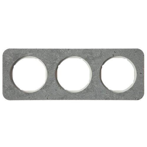 Рамка горизонтальна 3-м Berker R.1 сірий бетон / полярна білизна