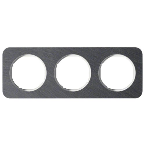 Рамка горизонтальна 3-м Berker R.1 сланець антрацит / полярна білизна