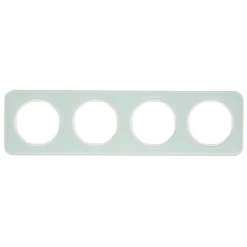 Рамка горизонтальна 4-м Berker R.1 стекло / полярная белизна