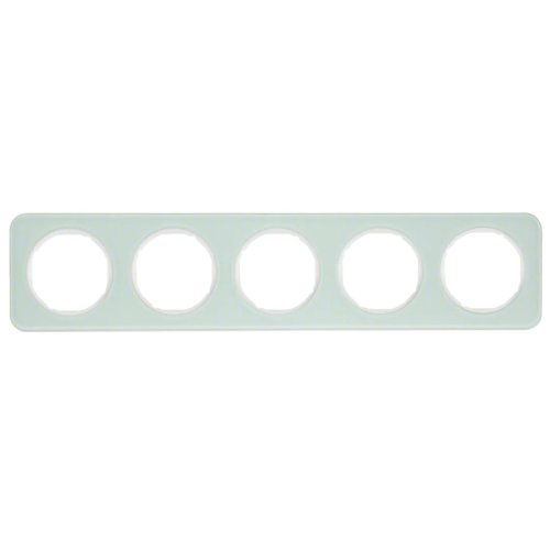 Рамка горизонтальна 5-м Berker R.1 стекло / полярная белизна