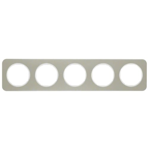 Рамка горизонтальна 5-м Berker R.1 нержавіюча сталь / полярна білизна