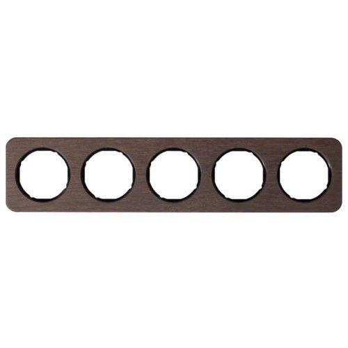 Рамка горизонтальна 5-м Berker R.1 дерево дуб / чорний