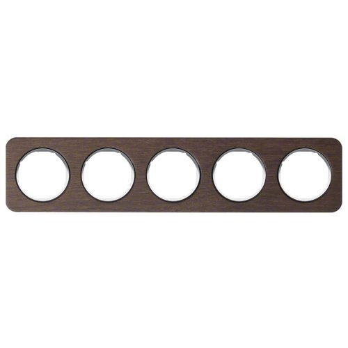 Рамка горизонтальна 5-м Berker R.1 дерево дуб / полярна білизна