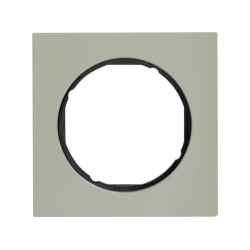 Рамка горизонтальна 1-м Berker R.3  нержавіюча сталь / чорний