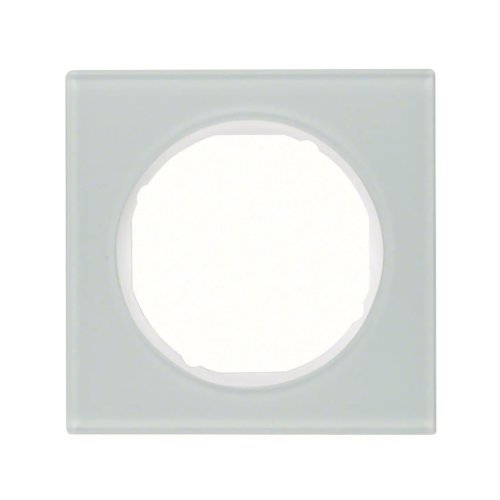 Рамка горизонтальна 1-м Berker R.3  скло / полярна білизна