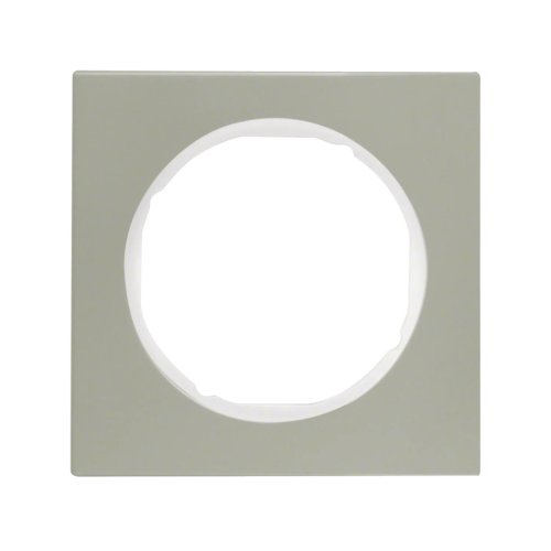 Рамка горизонтальна 1-м Berker R.3  нержавіюча сталь / полярна білизна