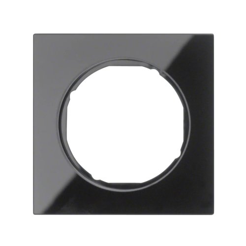 Рамка горизонтальна 1-м Berker R.3  скло / чорний