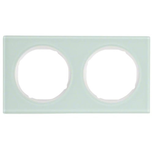 Рамка горизонтальна 2-м Berker R.3  скло / полярна білизна