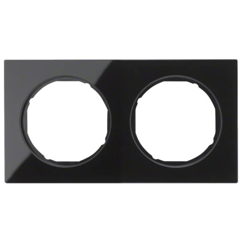 Рамка горизонтальна 2-м Berker R.3 скло / чорний