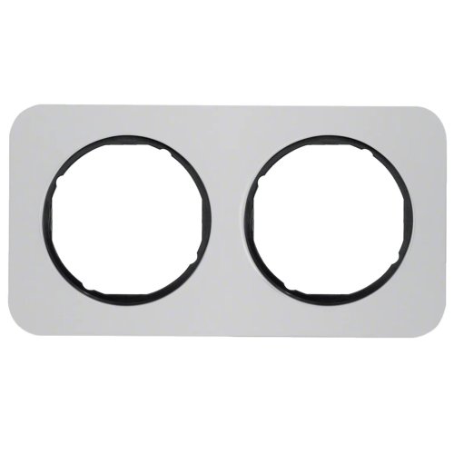 Рамка горизонтальна 2-м Berker R.3  алюміній метал / чорний