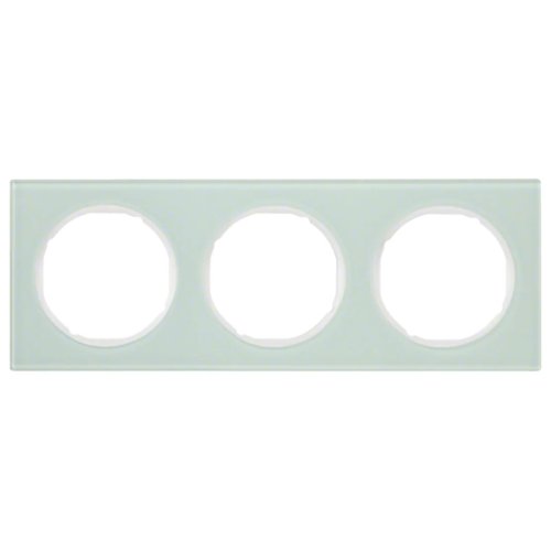 Рамка горизонтальна 3-м Berker R.3  скло / полярна білизна