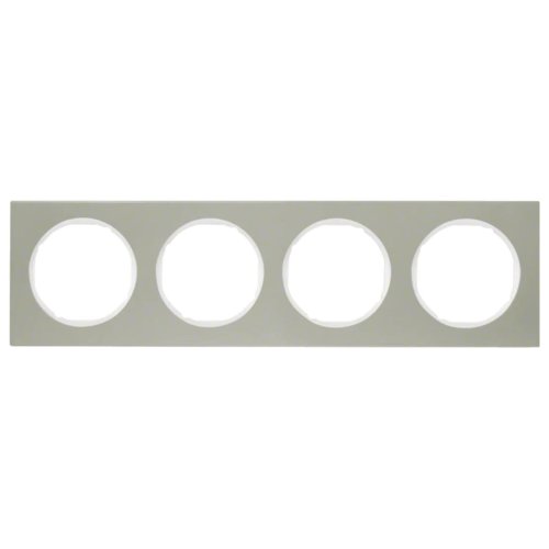 Рамка горизонтальна 4-м Berker R.3  нержавіюча сталь / полярна білизна