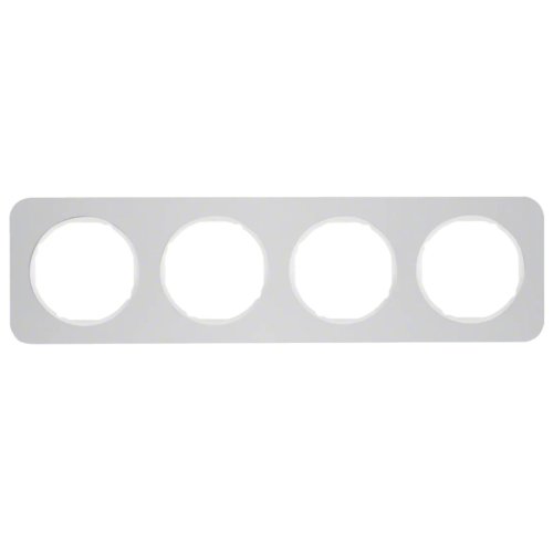 Рамка горизонтальна 4-м Berker R.3 алюміній метал / полярна білизна