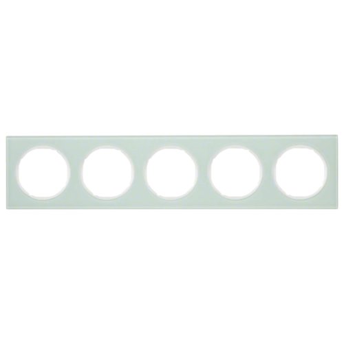 Рамка горизонтальна 5-м Berker R.3  скло / полярна білизна