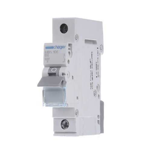 Автоматичний вимикач 1P 6А, B, 6kA,  MBN106 Hager