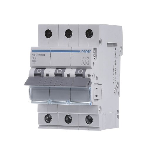 Автоматичний вимикач 3P 6А, B, 6kA,  MBN306 Hager