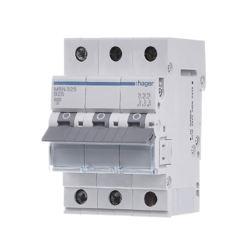 Автоматичний вимикач 3P 25А, B, 6kA,  MBN325 Hager