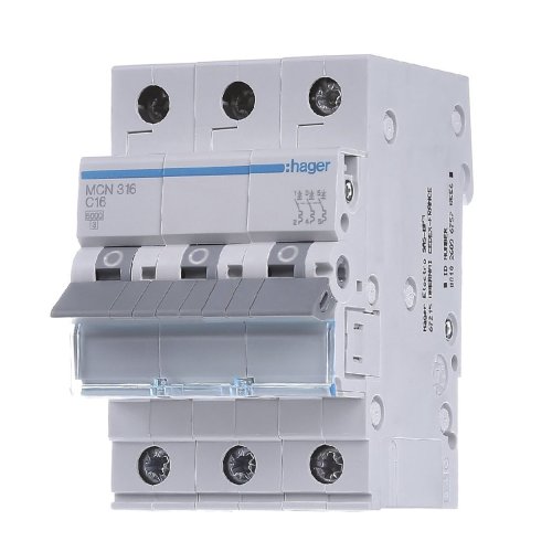 Автоматичний вимикач 3P 16А, C, 6kA,  MCN316 Hager