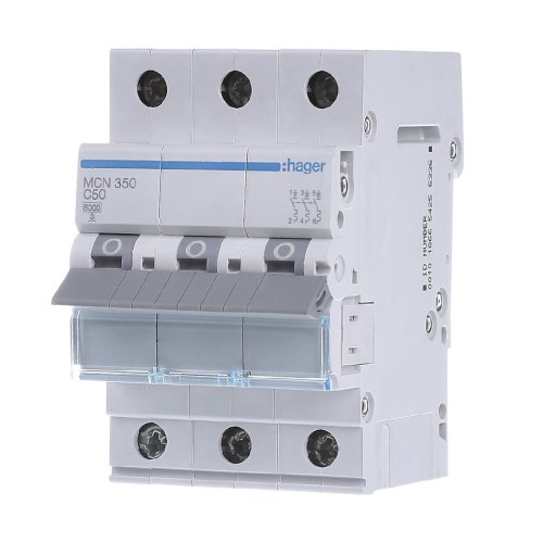 Автоматичний вимикач 3P 50А, C, 6kA,  MCN350 Hager