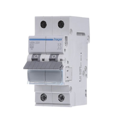 Автоматичний вимикач 2P 20А, B, 6kA,  MBN220 Hager