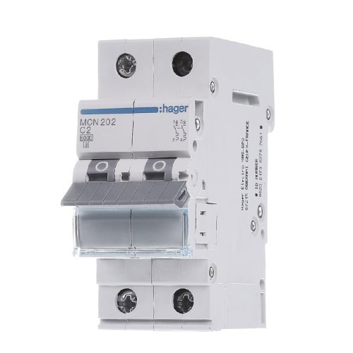 Автоматичний вимикач 2P 2А, C, 6kA,  MCN202 Hager