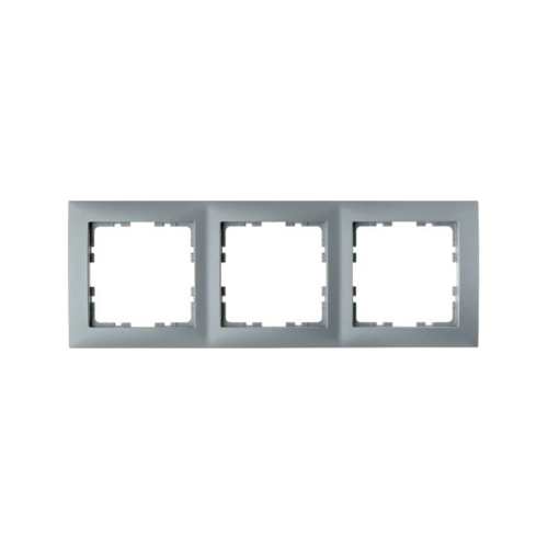 Рамка 3-м, горизонтальна Berker S.1 алюміній