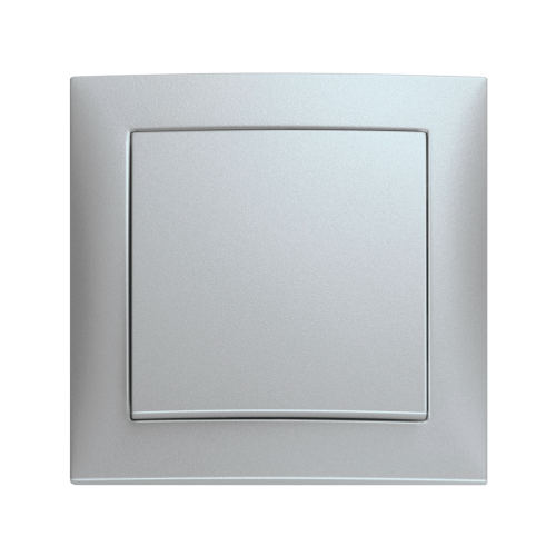 Перемикач проміжний «хрест» 1-клавішний Berker S.1 алюміній