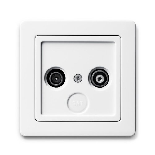 Розетка TV прохідна (8 дБ) Berker Q.1 полярна білизна